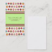 カップケーキの店またはベーカリーの名刺 名刺 (正面/裏面)