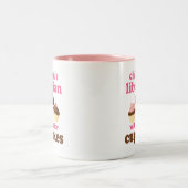 カップケーキの恋人の児童図書室長のギフト ツートーンマグカップ (中央)