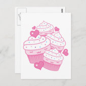 カップケーキの愛 ポストカード (正面/裏面)