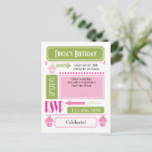 カップケーキの招待状 インビテーションポストカード (スタンド正面)