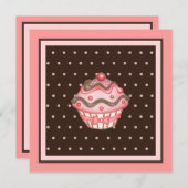 カップケーキの招待状 招待状 (正面/裏面)