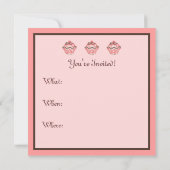 カップケーキの招待状 招待状 (裏面)