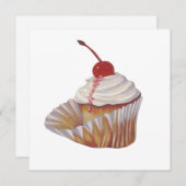 カップケーキの招待 シーズンカード (正面/裏面)