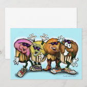 カップケーキの招待 招待状 (正面/裏面)