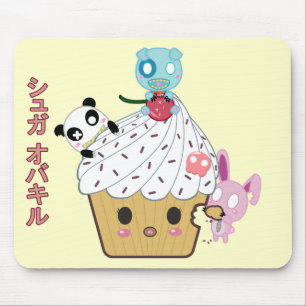 カップケーキの攻撃! (>_<) マウスパッド
