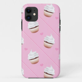カップケーキの斜ストライプめ iPhone 11 ケース