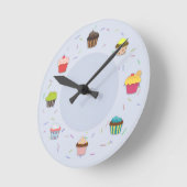 カップケーキの時間 ラウンド壁時計 (傾斜)