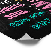 カップケーキの最初の誕生日チョークボードの看板の女の子 ポスター (角)