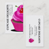 カップケーキの歓喜-砂糖菓子のデザートのペストリー 名刺 (正面/裏面)