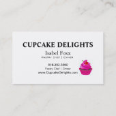 カップケーキの歓喜-砂糖菓子のデザートのペストリー 名刺 (裏面)