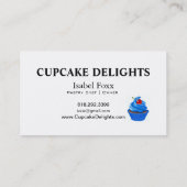 カップケーキの歓喜-砂糖菓子のデザートのペストリー 名刺 (裏面)
