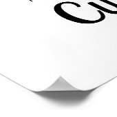 カップケーキの水彩可愛いピンク ポスター (角)