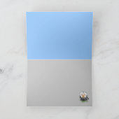 カップケーキの猫が食べいるかわいいバースデーカード カード (内部)