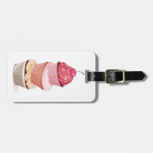 カップケーキの積み重ねの荷物のラベル ラゲッジタグ (正面横)