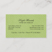 カップケーキの緑およびピンク 名刺 (裏面)