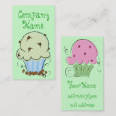 カップケーキの縦の名刺 名刺 (正面/裏面)