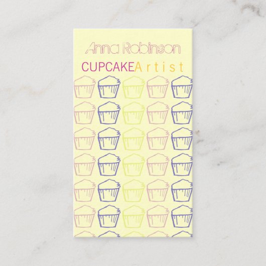 カップケーキの芸術家 名刺 (正面)