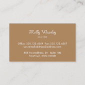 カップケーキの菓子およびベーカリー 名刺 (裏面)