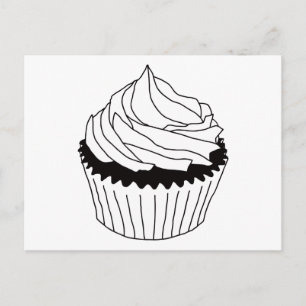 カップケーキの落書き ポストカード