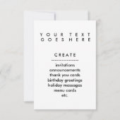 カップケーキの落書き 招待状 (裏面)