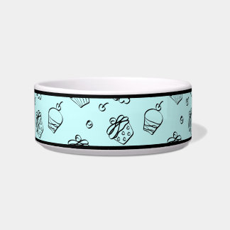 カップケーキの輪郭のペットボウル ボウル