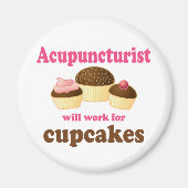 カップケーキの鍼灸師ギフトの仕事 マグネット (正面)
