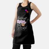 カップケーキの黒パン屋さんのかわいいもの エプロン (インサイチュ)