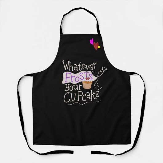 カップケーキの黒パン屋さんのかわいいもの エプロン (正面)
