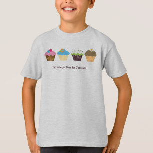 カップケーキのTシャツのために時間を計って下さい Tシャツ