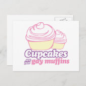 カップケーキはゲイマフィン ポストカード (正面/裏面)