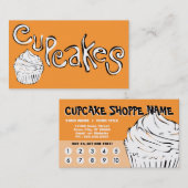 カップケーキはロイヤリティをカールします ロイヤリティカード (正面/裏面)