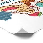 カップケーキは答えおもしろいことわざ ポスター (角)