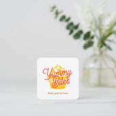 カップケーキまたはクッキー スクエア名刺 (スタンド正面)