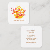 カップケーキまたはクッキー スクエア名刺 (正面/裏面)