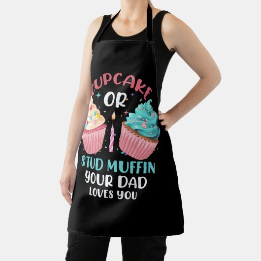 カップケーキまたはスタッドマフィンあなたのパパ愛あなたベビーゲン エプロン (インサイチュ)