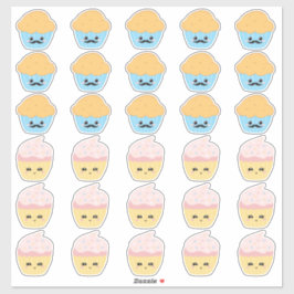 カップケーキまたはスタッドマフィンジェンダーリビールパーティー シール