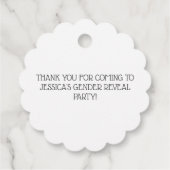 カップケーキまたはスタッドマフィン性別の表示 フェイバータグ (裏面)