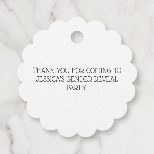 カップケーキまたはスタッドマフィン性別の表示 フェイバータグ (裏面)