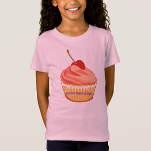 カップケーキよりも甘いピンクの女の子Tシャツ Tシャツ