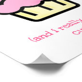 カップケーキより愛してる！おもしろいバレンタインデー ポスター (角)