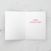 カップケーキより愛してる！おもしろい母の日 カード (内部)