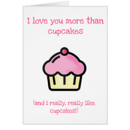 カップケーキより愛してる！母の日のカード