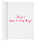 カップケーキより愛してる！母の日のカード (内側 (右))