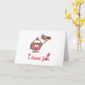 カップケーキをお楽しみください カード (黄色い花)