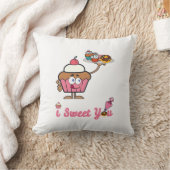 カップケーキをお楽しみください クッション (ブランケット)