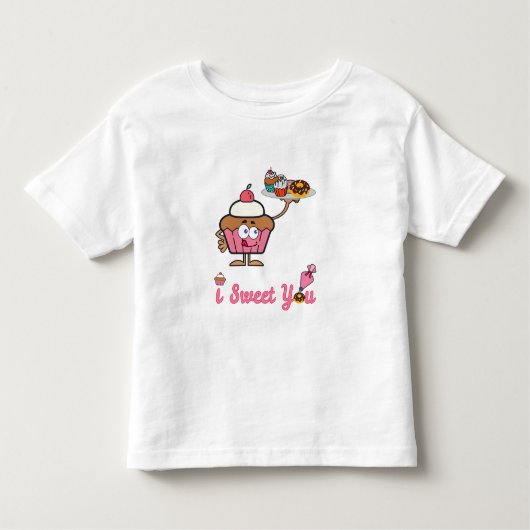 カップケーキをお楽しみください トドラーTシャツ (正面)