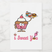 カップケーキをお楽しみください フードラベル (シングルラベル)