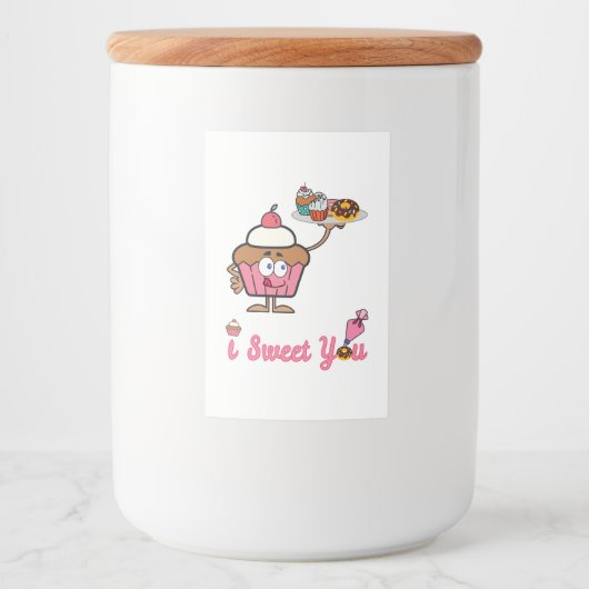 カップケーキをお楽しみください フードラベル (正面)