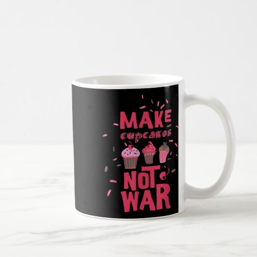 カップケーキを戦争にしない コーヒーマグカップ (右)