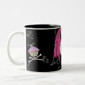 カップケーキを用心して下さい! ツートーンマグカップ (左)